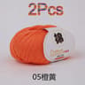 2Piece 100 Pure Cotton HandKnitting  Crochet Yarn Set 12