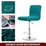 Real Waterproof Fabric Bar Chair Cover Stretch Short Back Slipcover 8