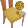 Stretch Jacquard Upholstered Dining Chair Seat Cover 11