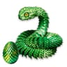 3D Printed Articulated Snake Figurine With Surprise Egg Container 6