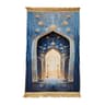 Vintage Pattern Islamic Prayer Rug With Tassel Accent 9