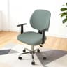 2Piece Split Grid Office Chair Cover Set 9