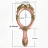 Portable Handheld Metal Princess Mirror With Rose Embossing 9