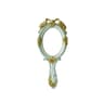 Portable Handheld Metal Princess Mirror With Rose Embossing 7