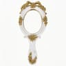 Portable Handheld Metal Princess Mirror With Rose Embossing 8