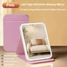 3Color LED Leather Folding Travel Vanity Mirror 7