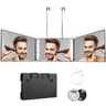 Travel Portable 360 Trifold Vanity Mirror With Telescoping Hooks 10