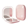 Portable LED DoubleSided Pocket Makeup Mirror With 5X Magnification 0