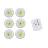 Dimmable Wireless LED Under Cabinet Light Set Remote Control Puck Night Lights 10