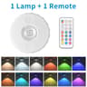 Rechargeable RGB LED Spotlight Set Wireless Dimmable Remote Control Puck Light 7