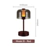 Modern Retro Nordic Rechargeable Desk Lamp Wireless Table  Camping Night Light 8