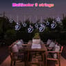Solar Powered Star  Moon LED Curtain Lights 8 Modes Outdoor Hanging Lights 7