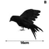 Lifelike Feathered Black Raven  Crow Prop 7
