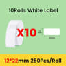 Waterproof Direct Thermal Label Paper Rolls Various Sizes  MultiPacks 12