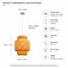 Retro Simple Creative Bamboo Wicker Pendant Light 7