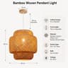 Retro Simple Creative Bamboo Wicker Pendant Light 8
