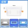 Modern DualColor LED Ceiling Panel Downlight Cold White  Blue Halo Recessed Spotlight 10
