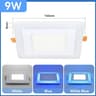 Modern DualColor LED Ceiling Panel Downlight Cold White  Blue Halo Recessed Spotlight 9