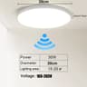 LED Radar Motion Sensor Ceiling Light 165265V Cold White Intelligent Panel Lamp For Hallway Aisle S 7