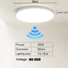 LED Radar Motion Sensor Ceiling Light 165265V Cold White Intelligent Panel Lamp For Hallway Aisle S 6