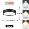 Modern Cylindrical Tricolor SurfaceMounted LED Spotlight 15