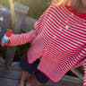 Womens Casual Striped Long Sleeve Knit Cardigan Sweaters 6