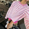 Womens Casual Striped Long Sleeve Knit Cardigan Sweaters 11