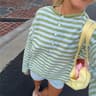 Womens Casual Striped Long Sleeve Knit Cardigan Sweaters 12
