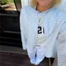 Womens Casual Striped Long Sleeve Knit Cardigan Sweaters 16