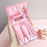 5Piece Portable Mini Travel Makeup Brush Set With Storage Case  BuiltIn Mirror 7