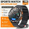 Mens Rugged GPS Outdoor Smartwatch With Offline Maps  1200mAh Battery 12