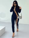 Womens LongSleeve StandUp Collar OnePiece Bodysuit  Fitness Jumpsuit 8