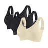 3Piece Womens Seamless PushUp WireFree Ribbed Bralette Set 18