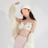 Cute Japanese Kawaii Plush Bear Rabbit Wireless Winter Bralette 11
