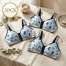 Womens Front Closure Seamless Bra 3Piece Set 13