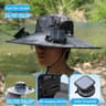 Solar Powered Cooling Fan Wide Brim Sun Hat 8