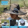 Solar Powered Cooling Fan Wide Brim Sun Hat 6