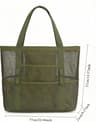 Extra Large Breathable Mesh Beach Toy Tote  Travel Shoulder Bag 6