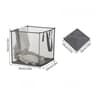 Square Foldable Breathable Mesh Laundry Hamper  Clothes Storage Basket 9