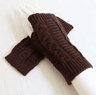 Chunky Knit Faux Wool Fingerless Gloves 11