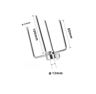 Double Sided Rotisserie Fork Stainless Steel BBQ Skewer For Grilling And Roasting 11