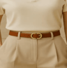 Womens PU Leather Fashion Belt With Alloy Needle Buckle Casual Waistband 4