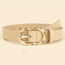 Womens Classic PU Leather Belt With Metal Buckle Fashion Jeans Belt 3