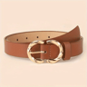 Womens Classic PU Leather Belt With Metal Buckle Fashion Jeans Belt 4