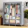 Portable Closet Wardrobe Organizer Storage Rack With Fabric Cover 7