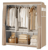 Portable Closet Wardrobe Organizer Storage Rack With Fabric Cover 8