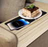 BambooGrip Couch Cup Holder Sofa Armrest Tray Anti Slip Foldable Organizer 4