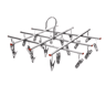 SpinDry Stainless Steel Sock Drying Rack With Windproof Clips 6