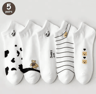 Cartoon Teddy Bear Ankle Socks For Women Soft Breathable Casual Wear 10