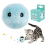 Interactive Cat Toy Balls Smart Plush Chirping Pet Play Set 6